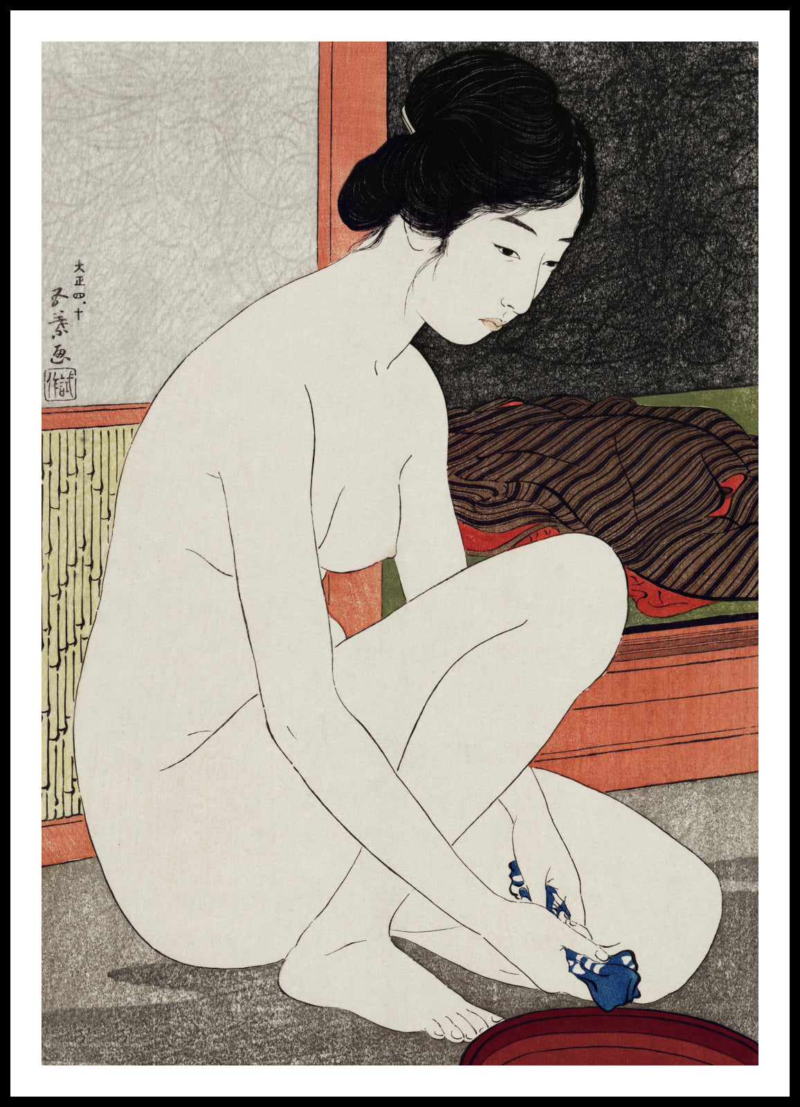 Plakat  Yokugo No Onna, Hashiguchi Japoński Vintage