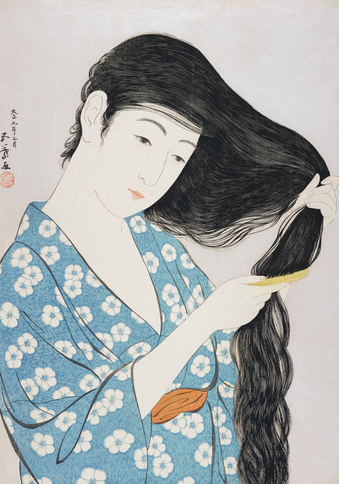 Plakat  Woman, Hashiguchi Japoński Vintage
