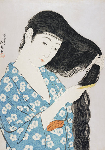 Plakat  Woman, Hashiguchi Japoński Vintage