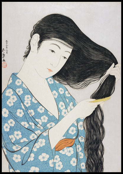 Plakat  Woman, Hashiguchi Japoński Vintage