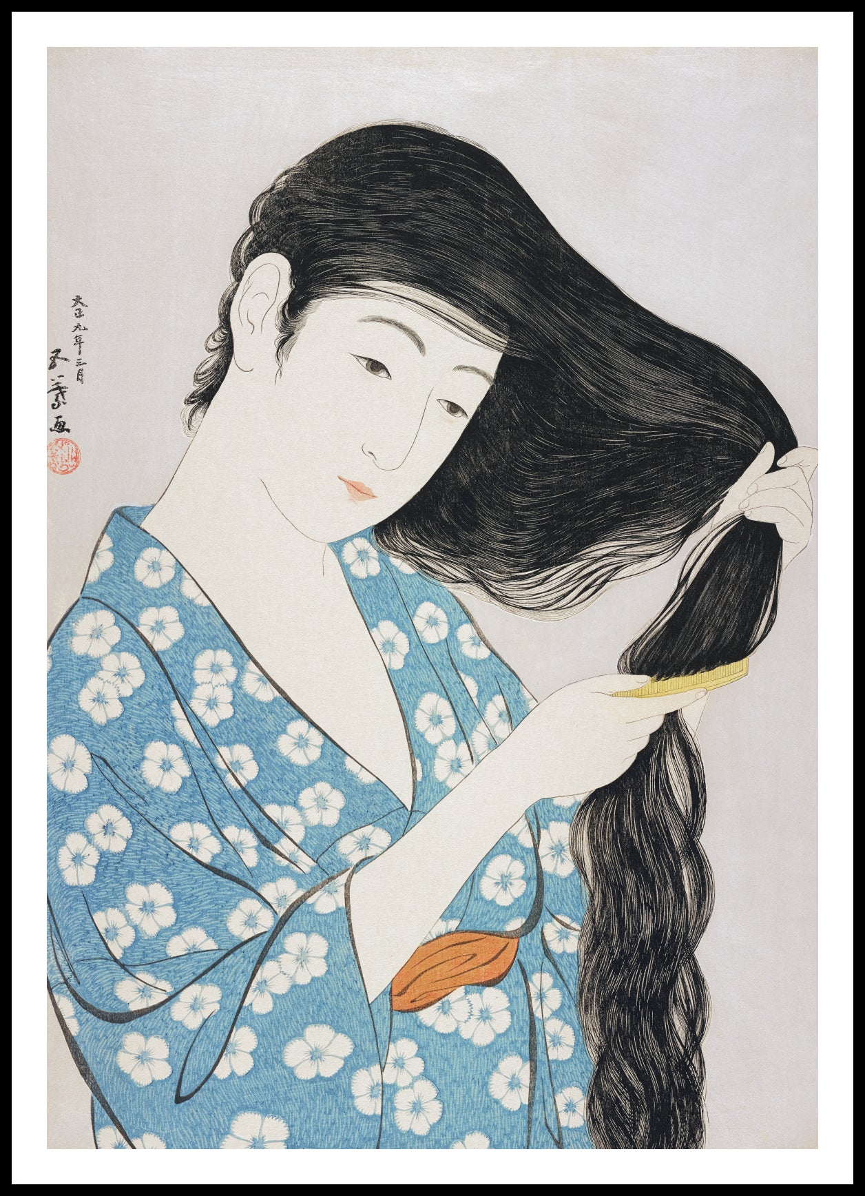 Plakat  Woman, Hashiguchi Japoński Vintage