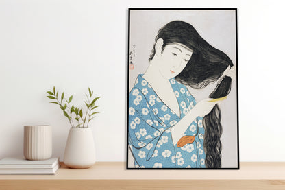 Plakat  Woman, Hashiguchi Japoński Vintage