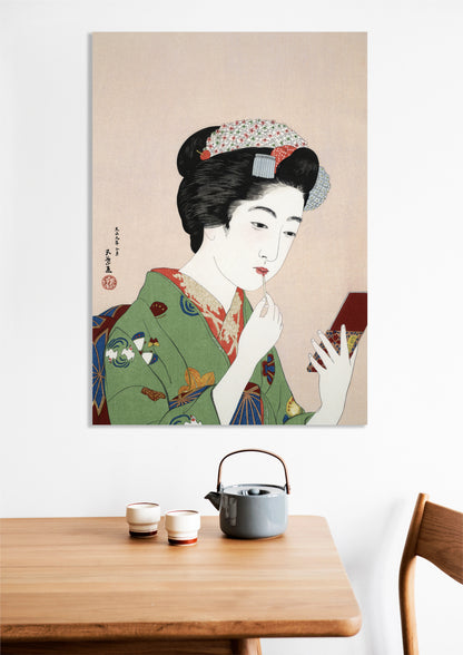Obraz  Woman Applying Rouge, Hashiguchi Japoński Vintage
