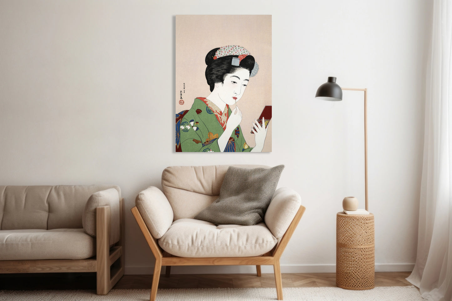 Obraz  Woman Applying Rouge, Hashiguchi Japoński Vintage