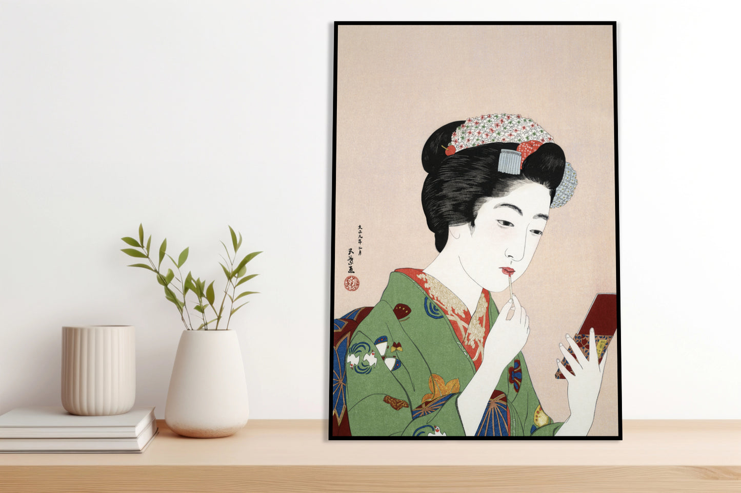 Plakat  Woman Applying Rouge, Hashiguchi Japoński Vintage