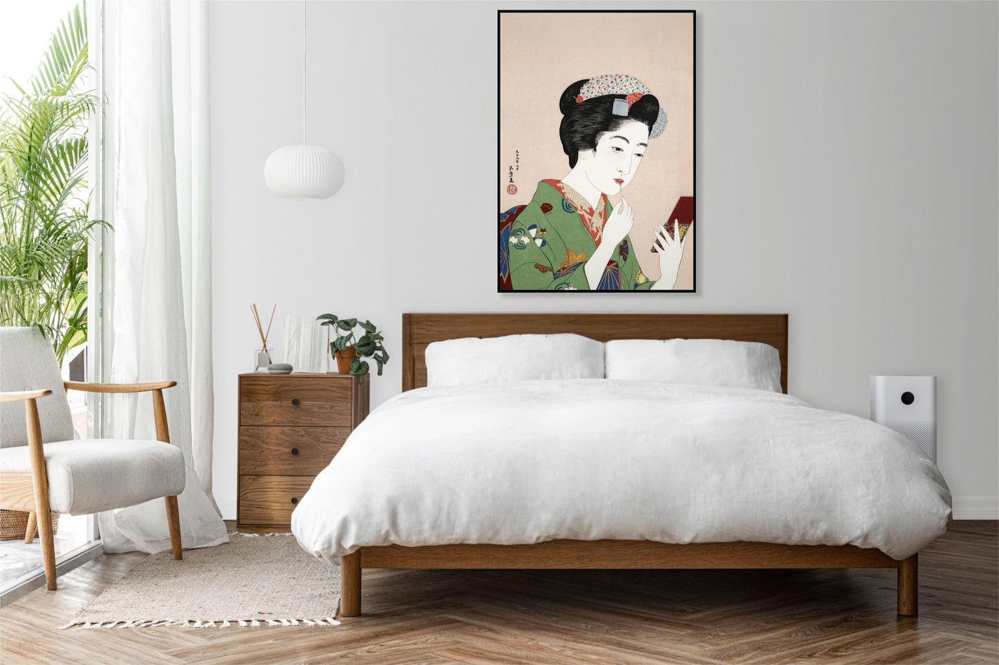 Plakat  Woman Applying Rouge, Hashiguchi Japoński Vintage