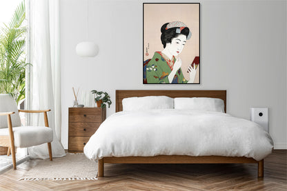 Plakat  Woman Applying Rouge, Hashiguchi Japoński Vintage