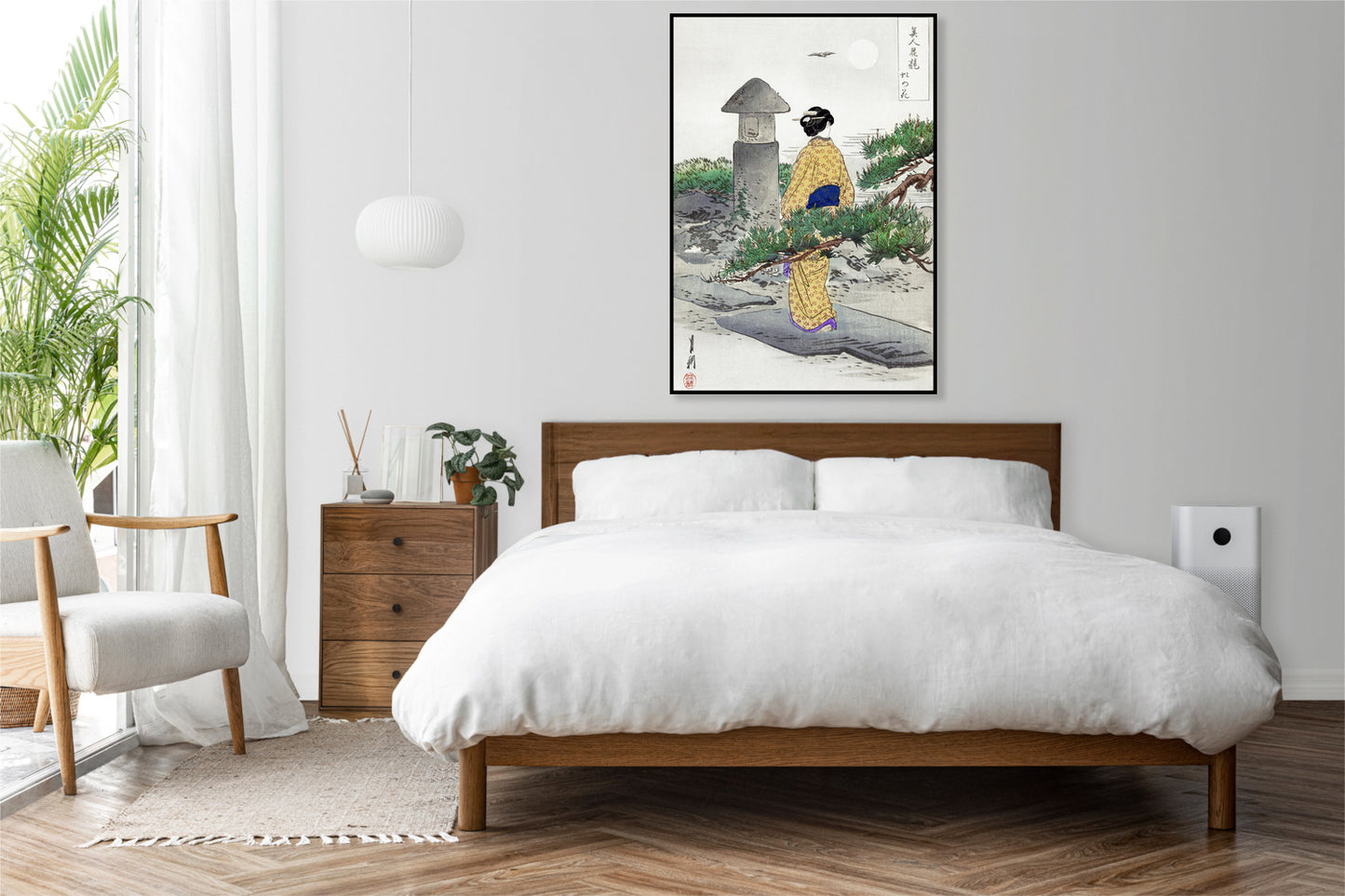 Plakat  Full Moon, Gekko Japoński Vintage do Salonu