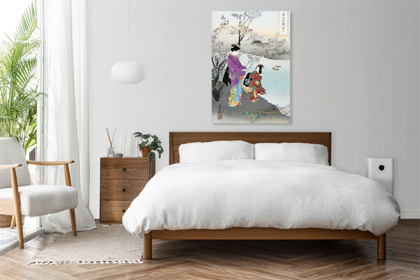Obraz   Plum Blossom, Gekko Japoński Vintage do Salonu