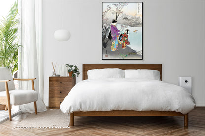 Plakat   Plum Blossom, Gekko Japoński Vintage do Salonu