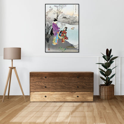 Plakat   Plum Blossom, Gekko Japoński Vintage do Salonu