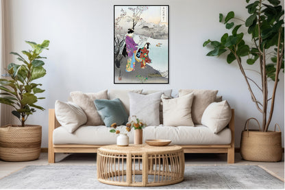 Plakat   Plum Blossom, Gekko Japoński Vintage do Salonu