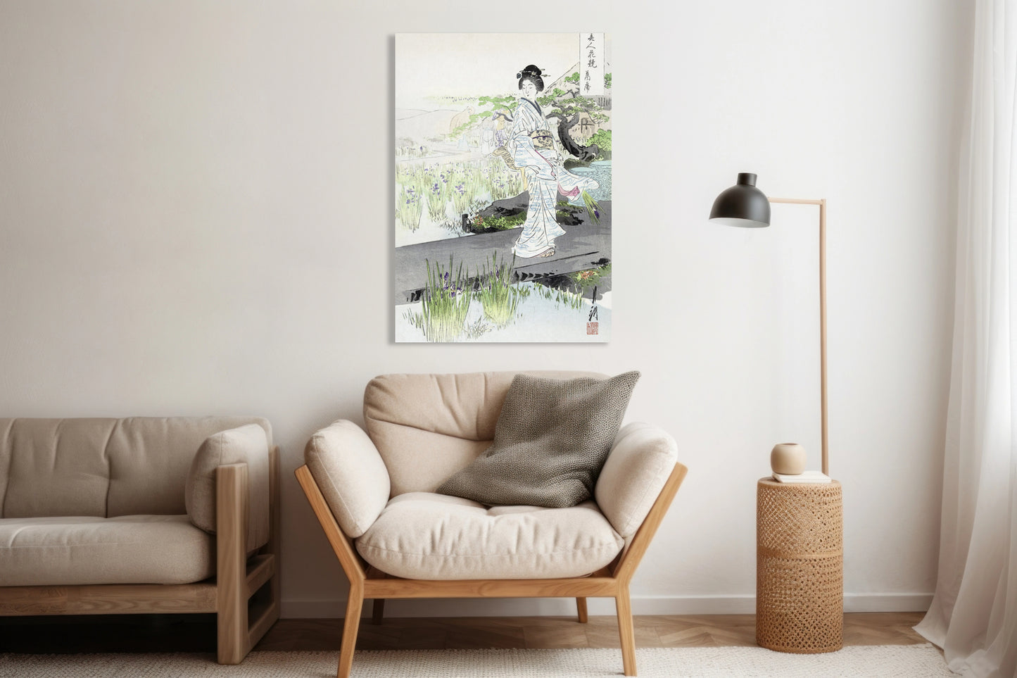 Obraz  Iris Garden, Gekko Japoński Vintage do Salonu
