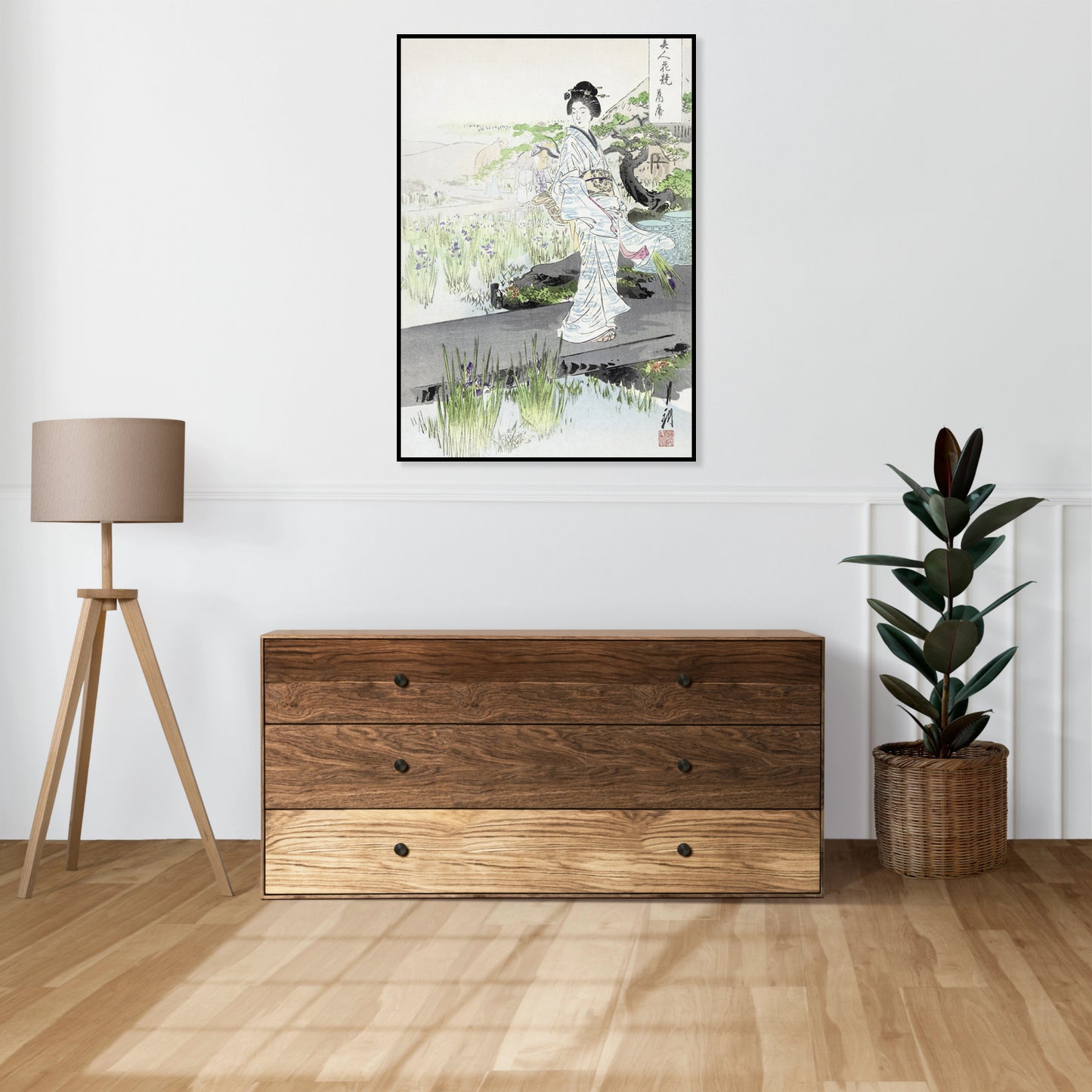 Plakat  Iris Garden, Gekko Japoński Vintage do Salonu