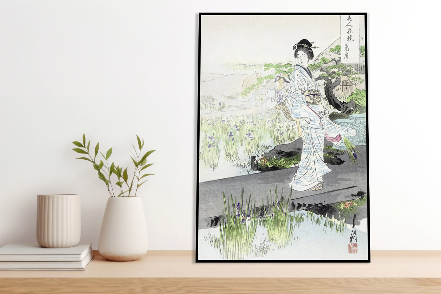 Plakat  Iris Garden, Gekko Japoński Vintage do Salonu