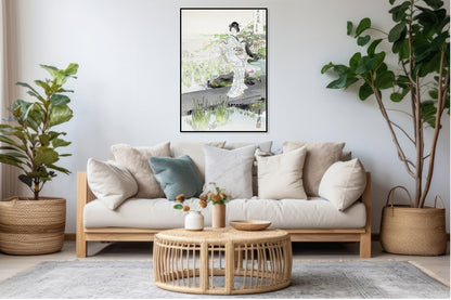 Plakat  Iris Garden, Gekko Japoński Vintage do Salonu