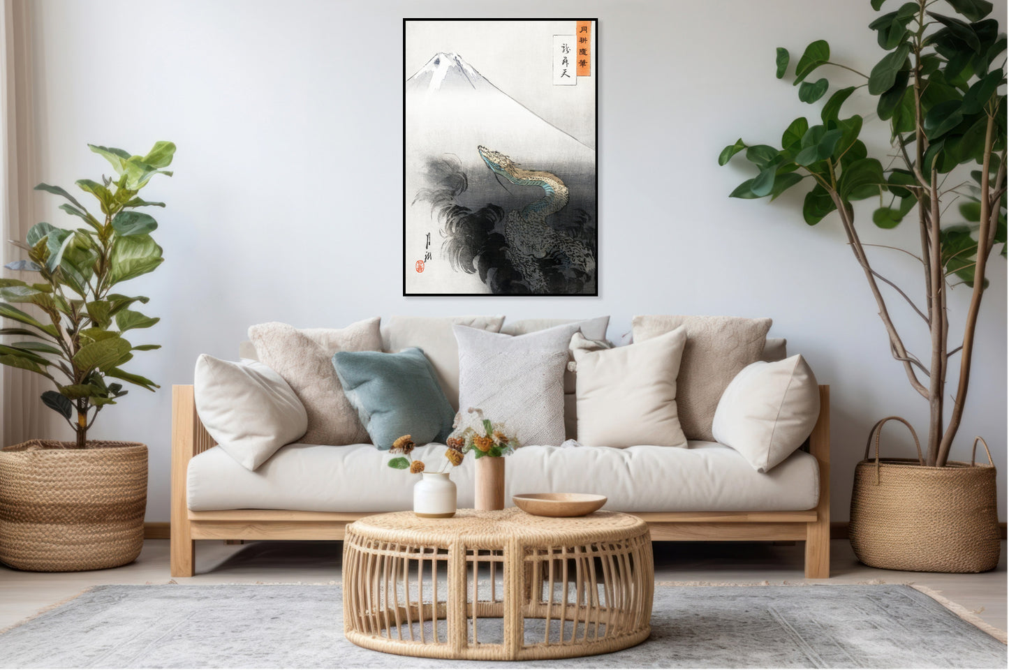 Plakat  Ryū Shōten, Gekko Japoński Vintage do Salonu