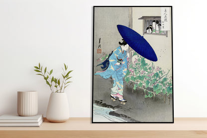 Plakat  Flowering Hedge, Gekko Japoński Vintage