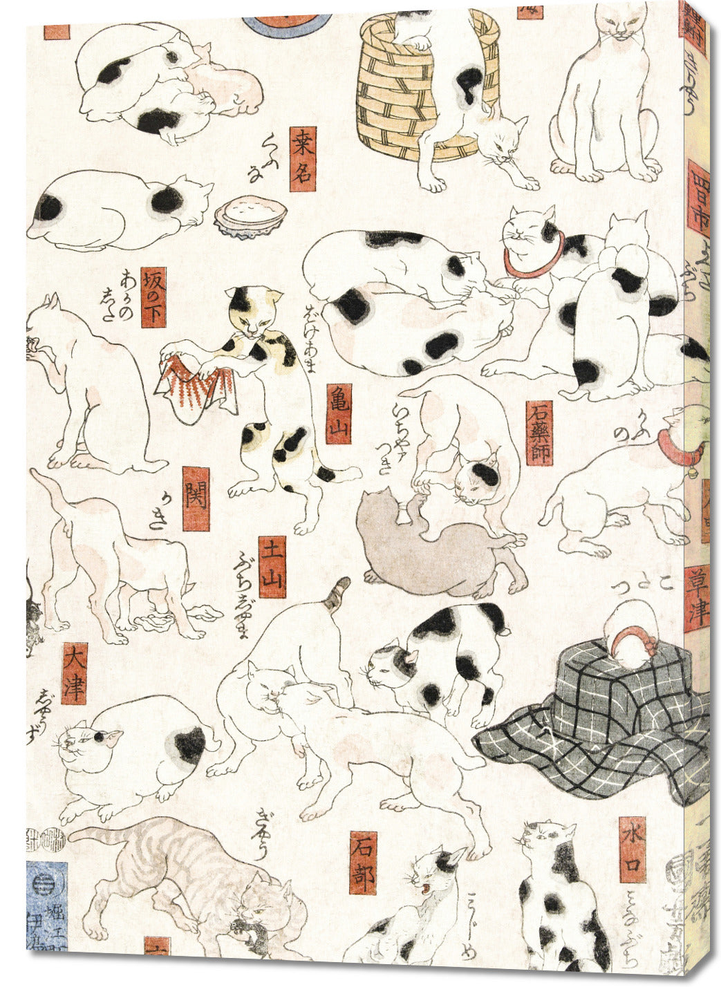 Obraz  Koty, Utagawa Kuniyoshi Japoński Vintage do Salonu