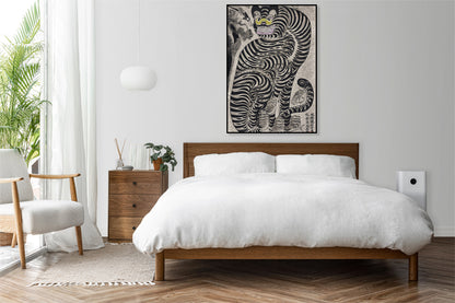 Plakat  Talismanic Tiger, Japoński Vintage do Salonu
