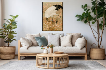 Plakat  Sarus Crane, G.A. Audsley Japoński Vintage
