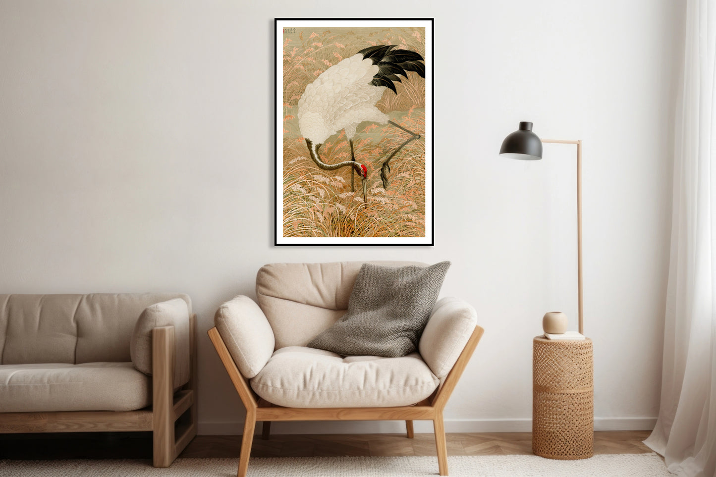 Plakat  Sarus Crane, G.A. Audsley Japoński Vintage