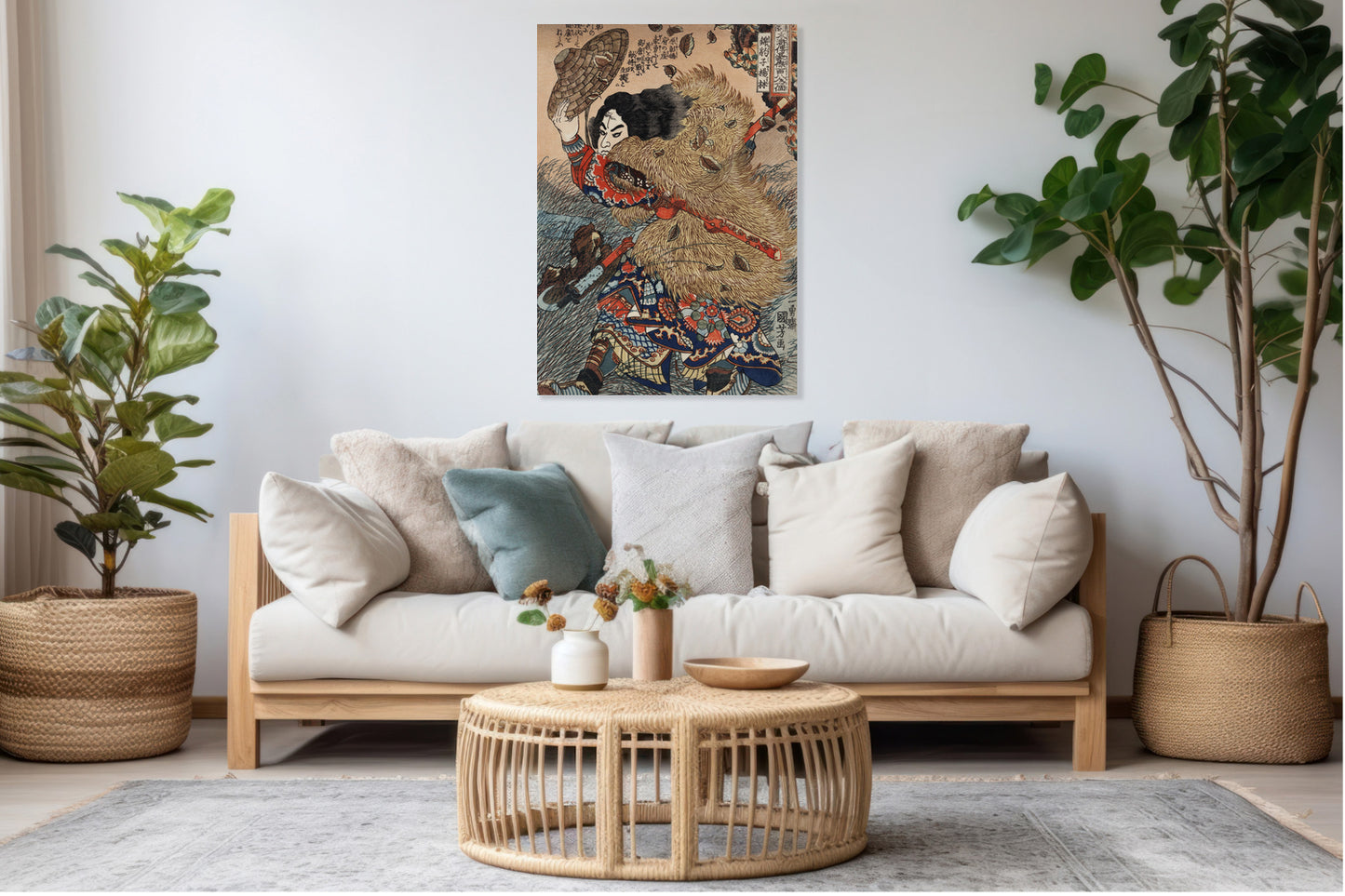 Obraz  Kinhyoshi Yorin, Kuniyoshi Japoński Vintage