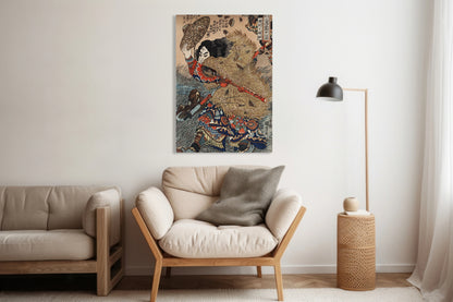 Obraz  Kinhyoshi Yorin, Kuniyoshi Japoński Vintage