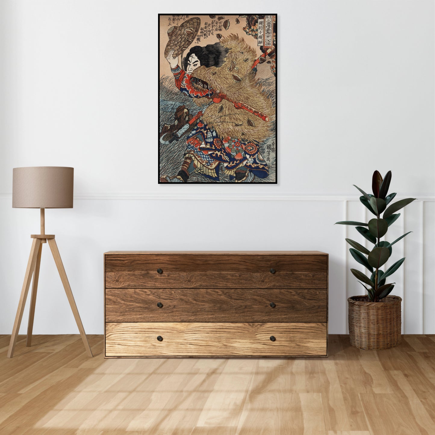 Plakat  Kinhyoshi Yorin, Kuniyoshi Japoński Vintage