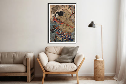 Plakat  Kinhyoshi Yorin, Kuniyoshi Japoński Vintage
