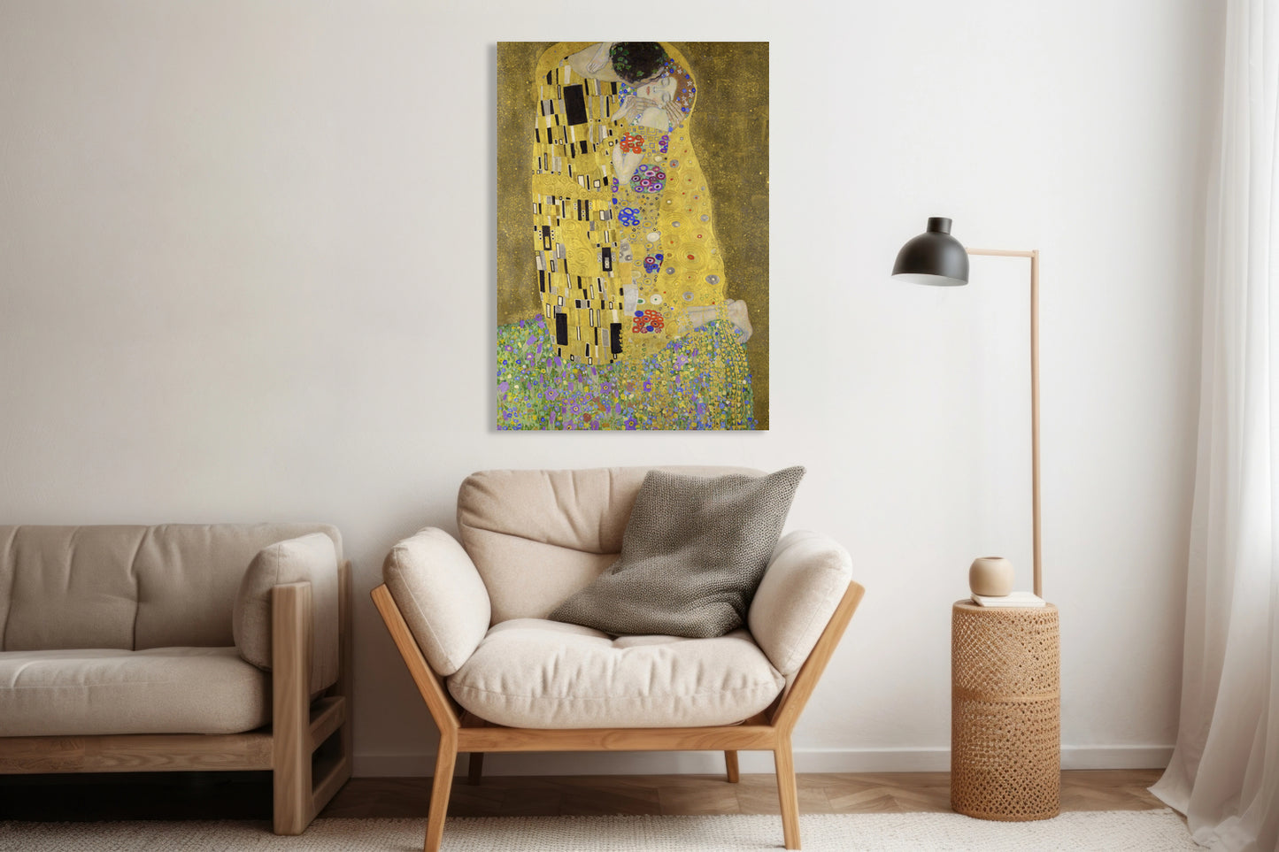 Obraz  Pocałunek, Gustaw Klimt Vintage do Salonu