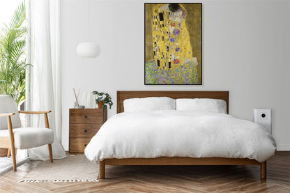 Plakat  Pocałunek, Gustaw Klimt Vintage do Salonu