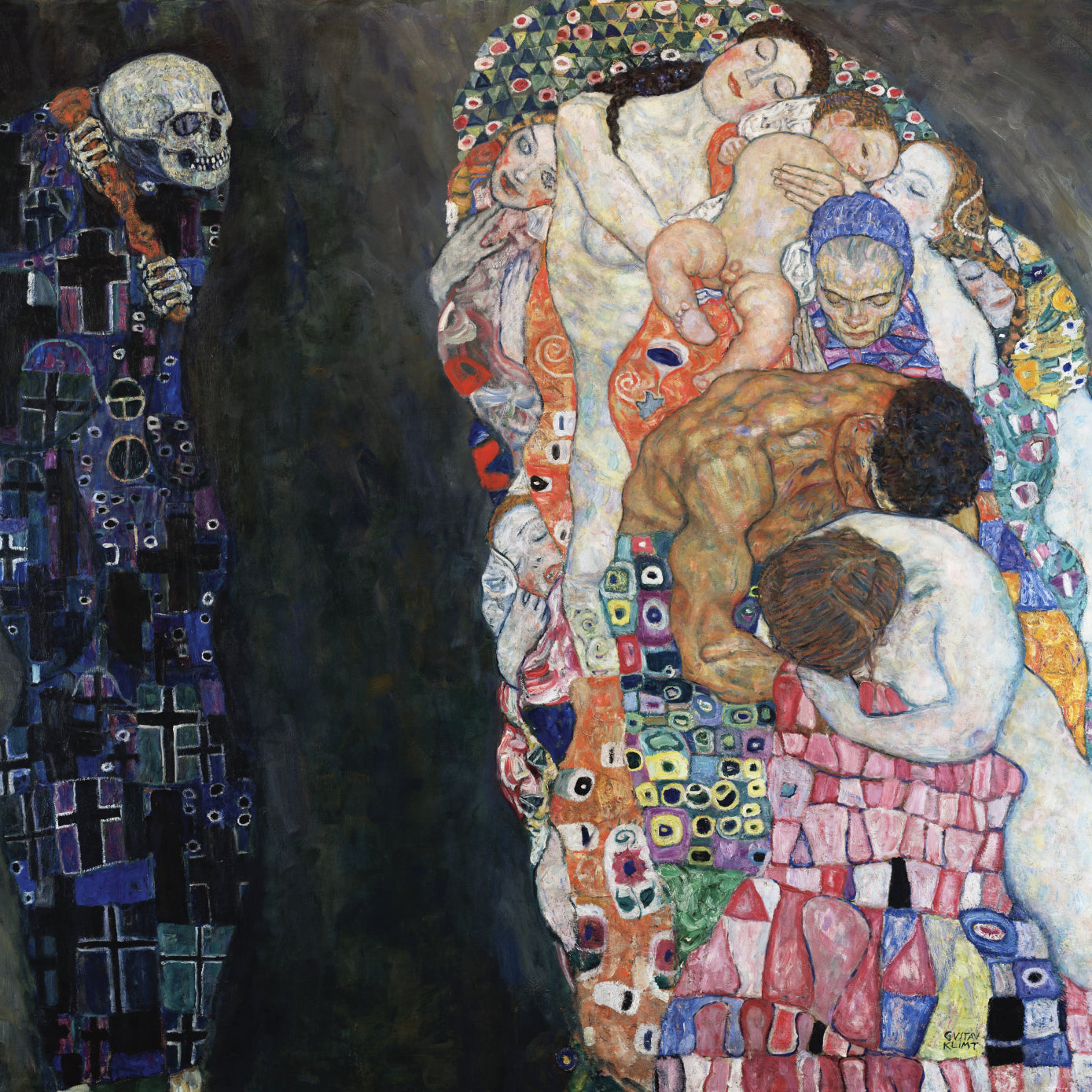 Plakat  Śmierć i Życie, Gustaw Klimt Vintage do Salonu