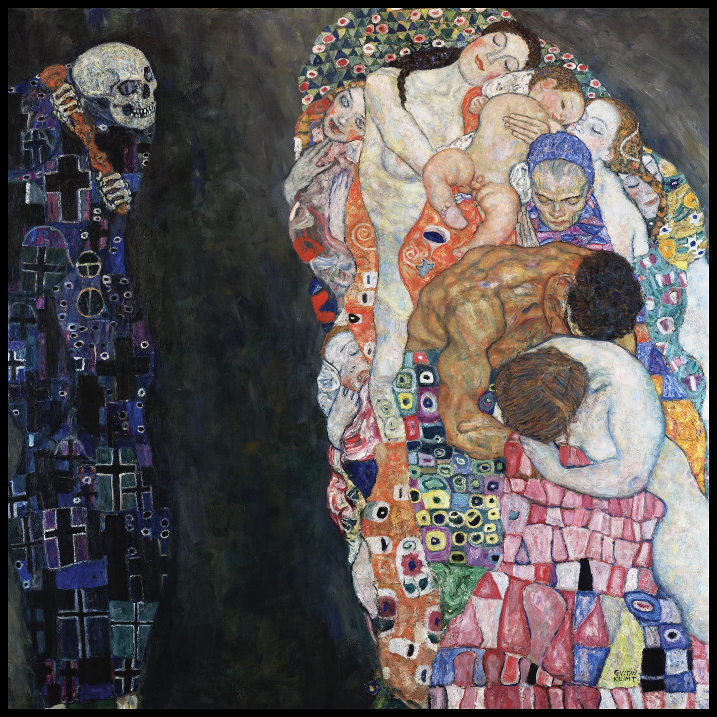 Plakat  Śmierć i Życie, Gustaw Klimt Vintage do Salonu