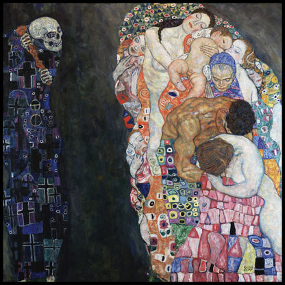 Plakat  Śmierć i Życie, Gustaw Klimt Vintage do Salonu