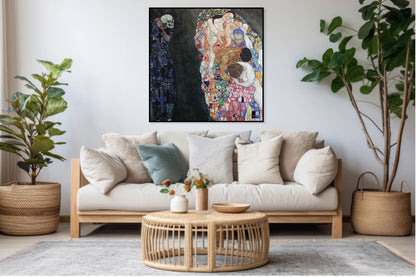 Plakat  Śmierć i Życie, Gustaw Klimt Vintage do Salonu