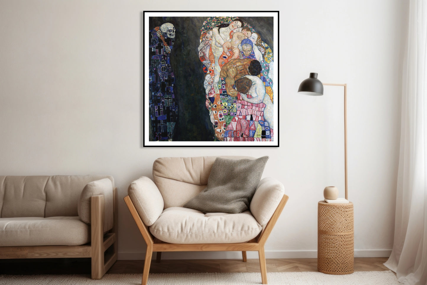 Plakat  Śmierć i Życie, Gustaw Klimt Vintage do Salonu