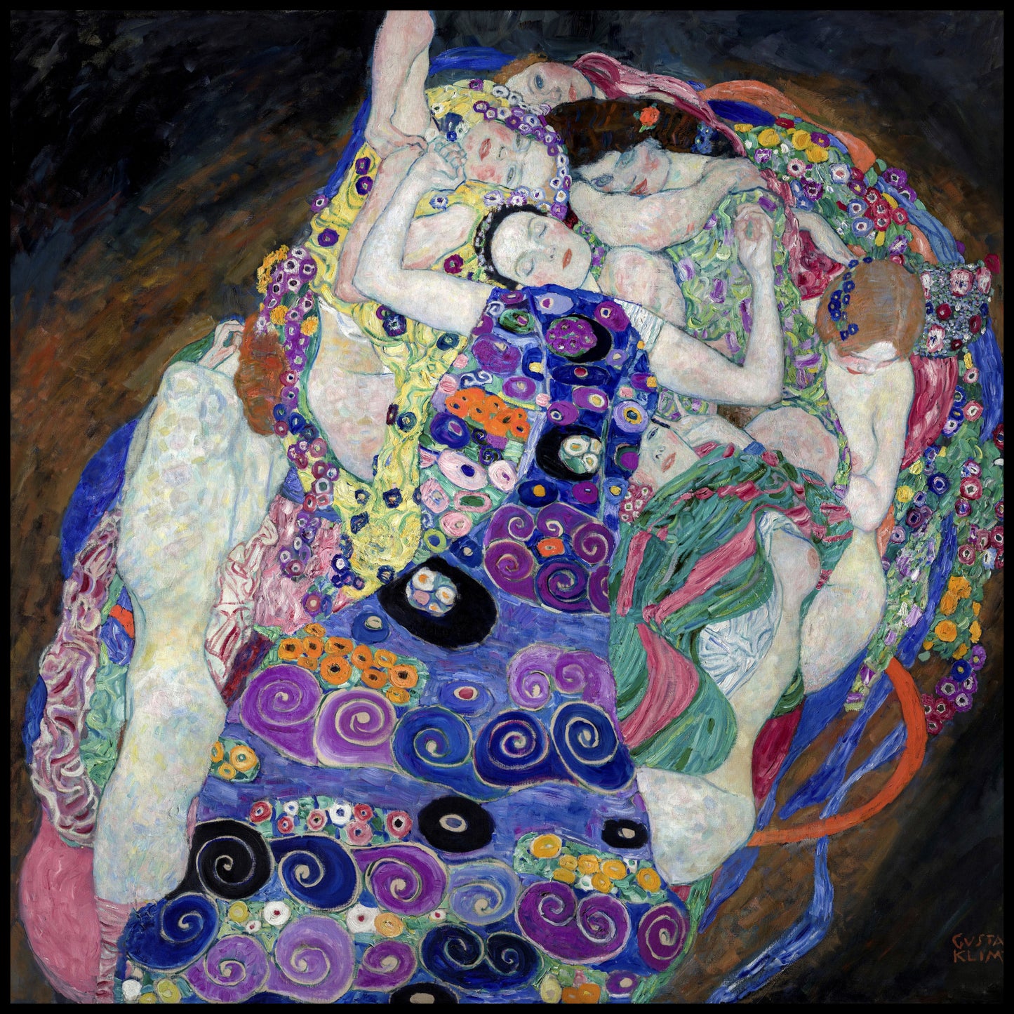 Plakat  Dziewica, Gustaw Klimt Vintage do Salonu