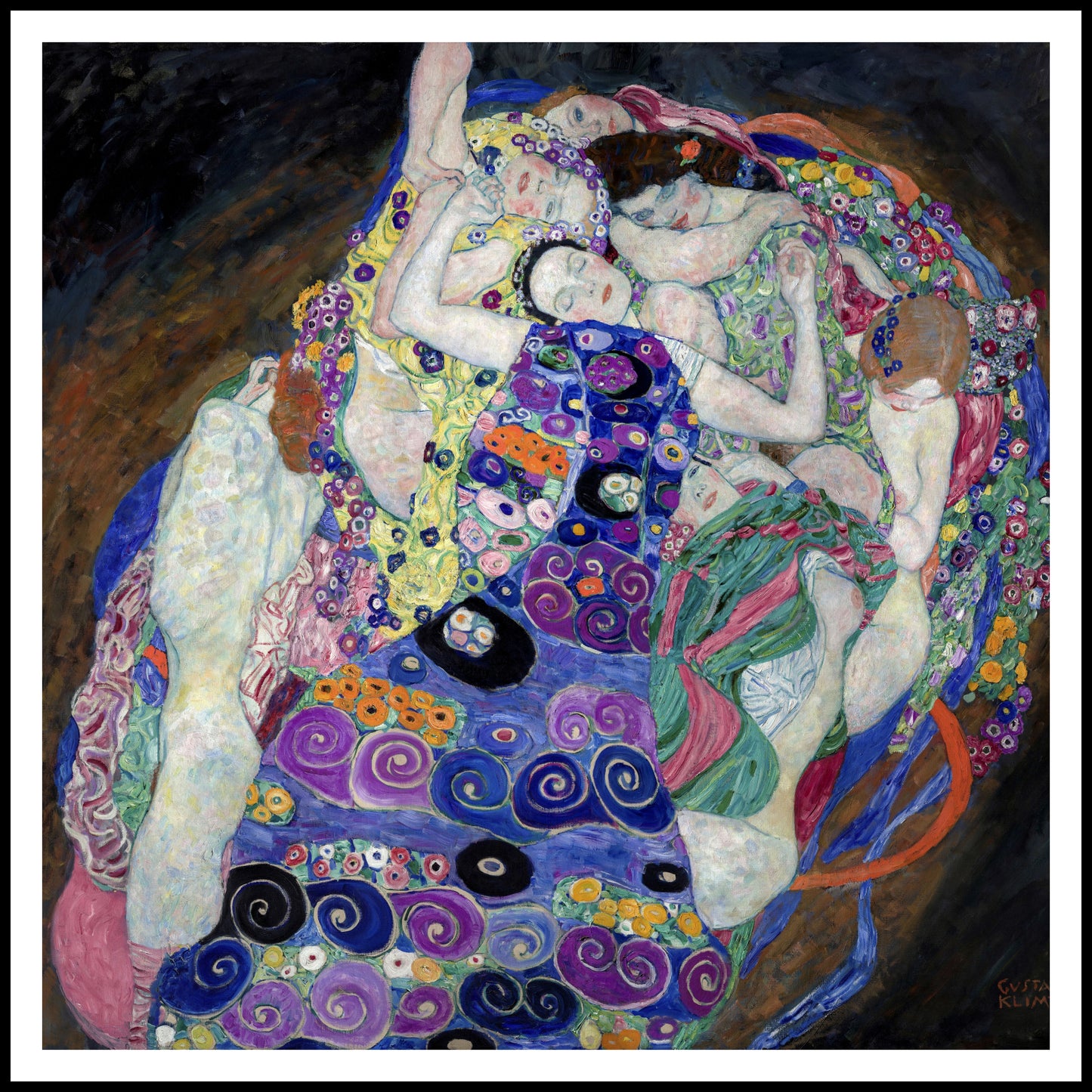 Plakat  Dziewica, Gustaw Klimt Vintage do Salonu