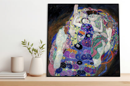 Plakat  Dziewica, Gustaw Klimt Vintage do Salonu