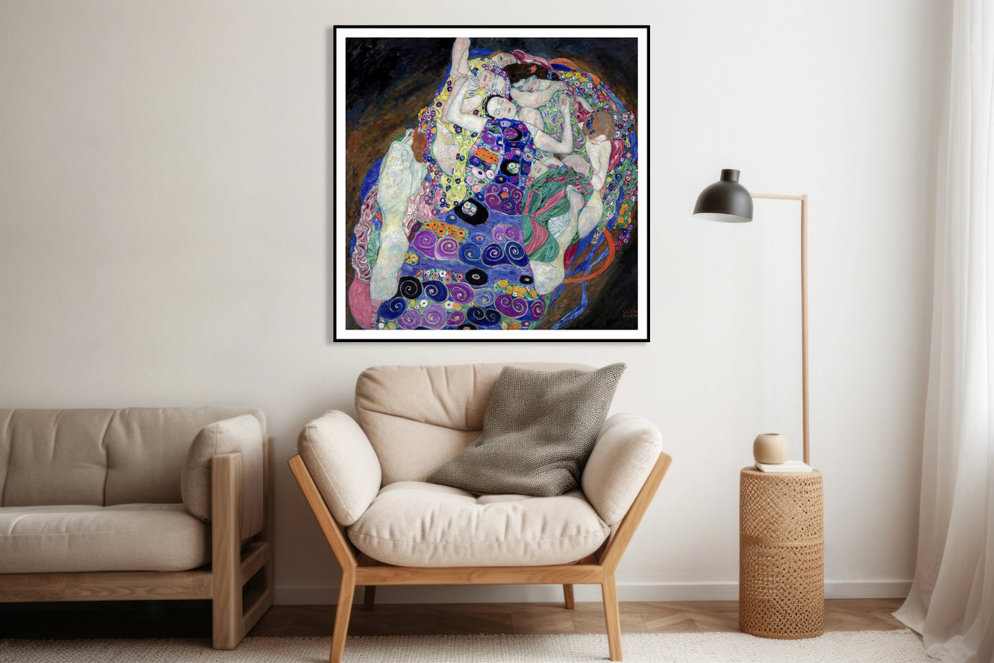 Plakat  Dziewica, Gustaw Klimt Vintage do Salonu
