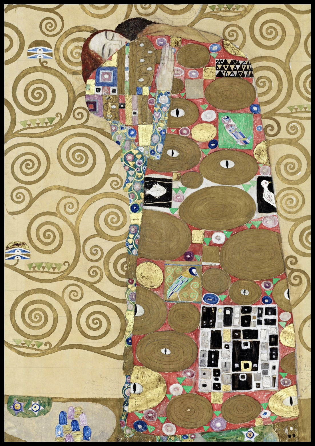 Plakat  Fulfillment, Gustaw Klimt Vintage do Salonu