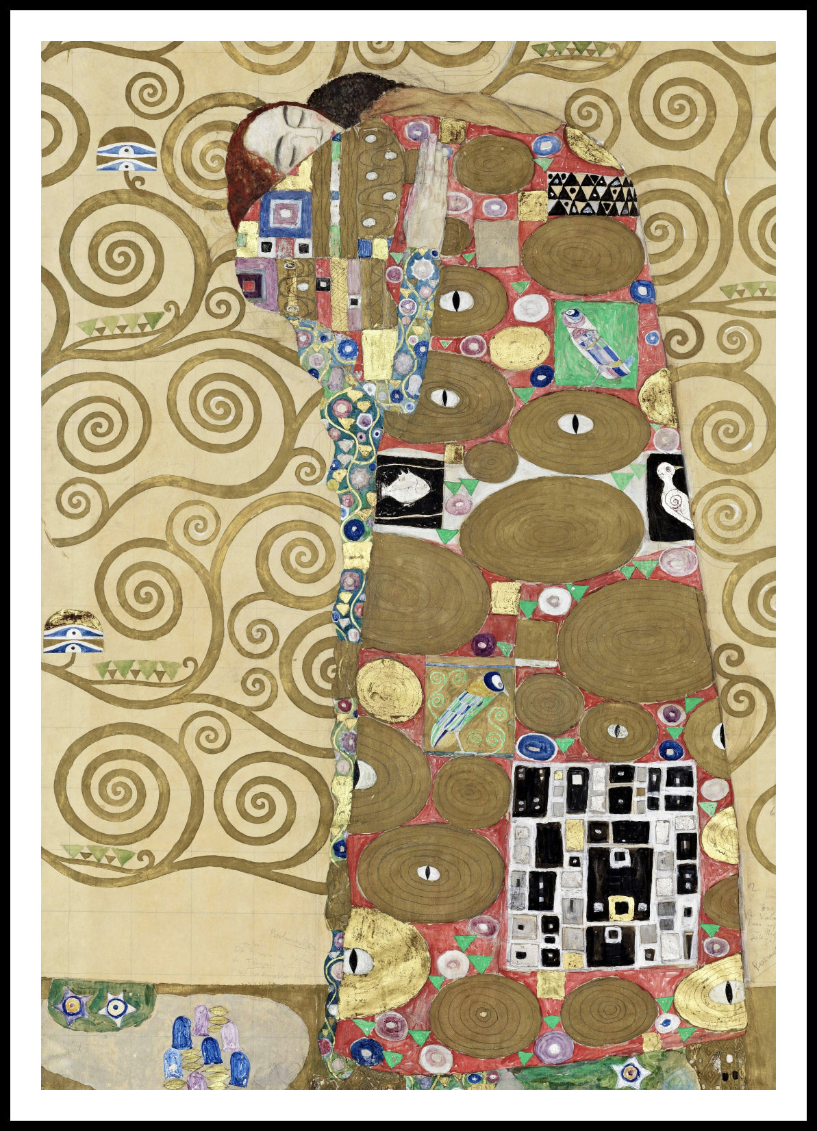 Plakat  Fulfillment, Gustaw Klimt Vintage do Salonu