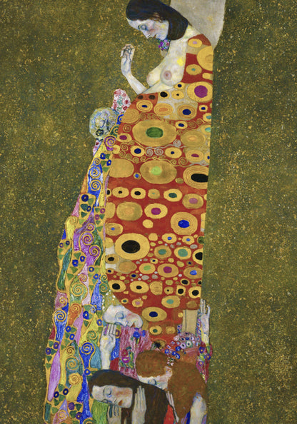 Plakat  Hope II, Gustaw Klimt Vintage do Salonu