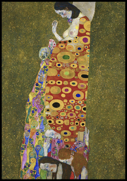 Plakat  Hope II, Gustaw Klimt Vintage do Salonu