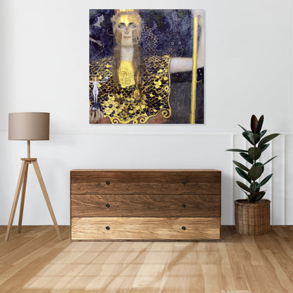 Obraz  Pallas Atena, Gustaw Klimt Vintage do Salonu