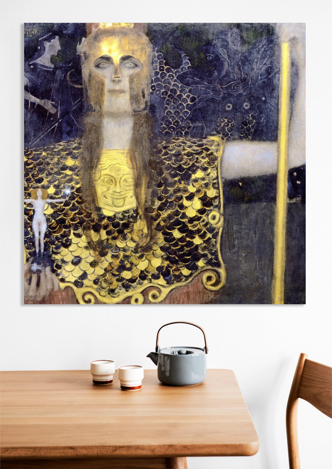 Obraz  Pallas Atena, Gustaw Klimt Vintage do Salonu