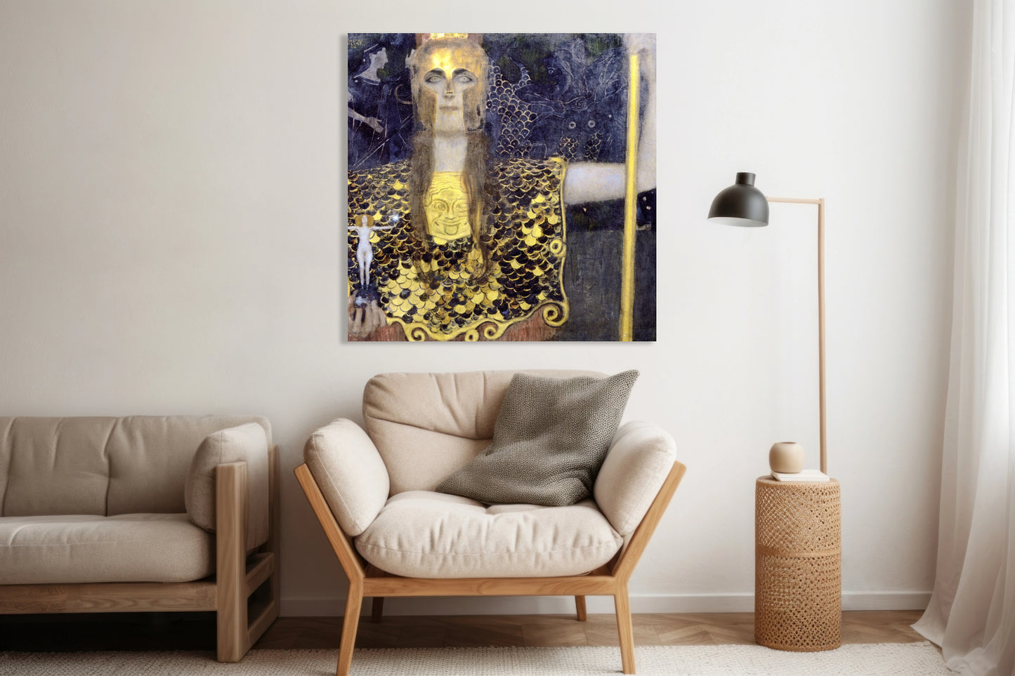 Obraz  Pallas Atena, Gustaw Klimt Vintage do Salonu