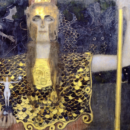 Plakat  Pallas Atena, Gustaw Klimt Vintage do Salonu