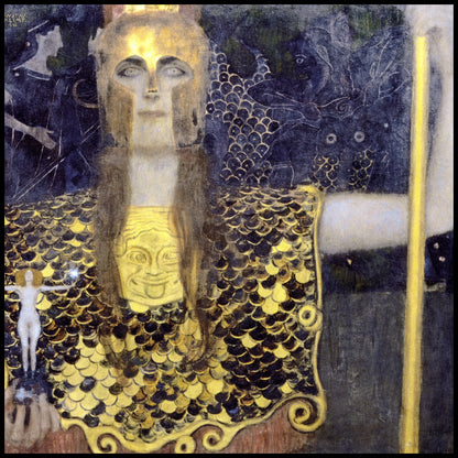 Plakat  Pallas Atena, Gustaw Klimt Vintage do Salonu